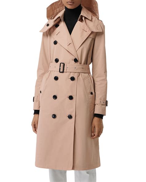 burberry detachable hood coat|burberry kensington hooded trench coat.